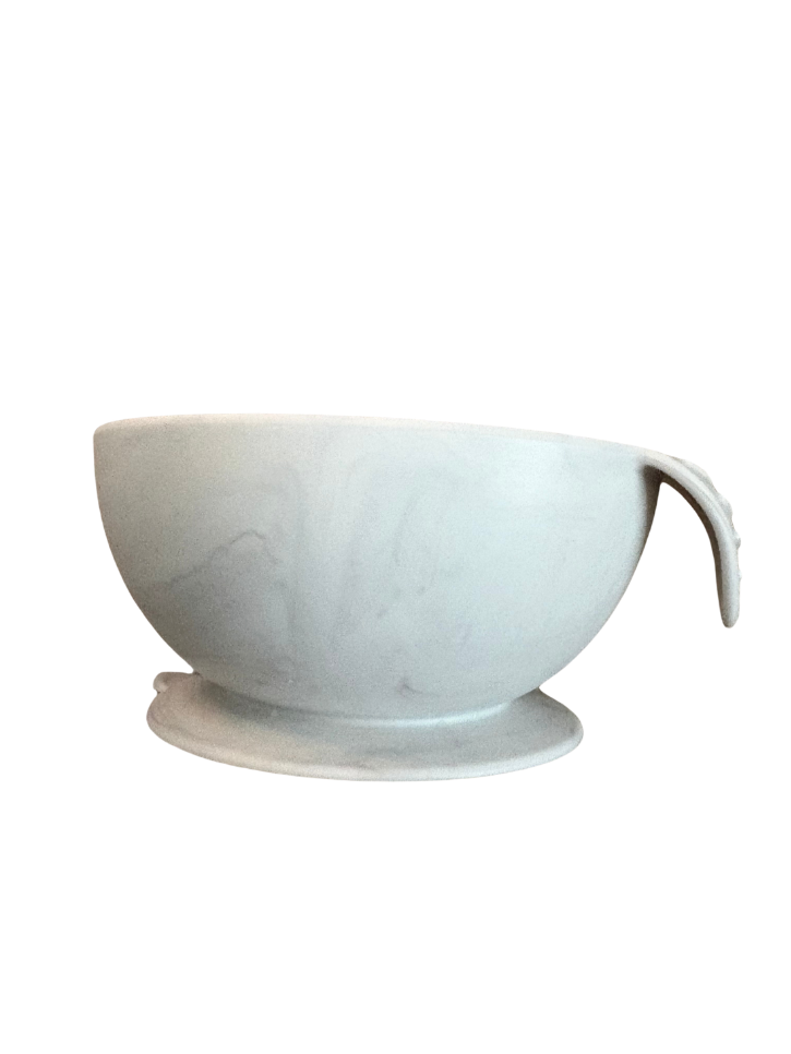 Silicone Suction Feeding Plate & Bowl Set - Marble (Bumkins)