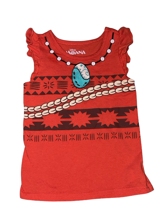 Moana Ruffle Sleeve Shirt  - Size 4T (Disney)
