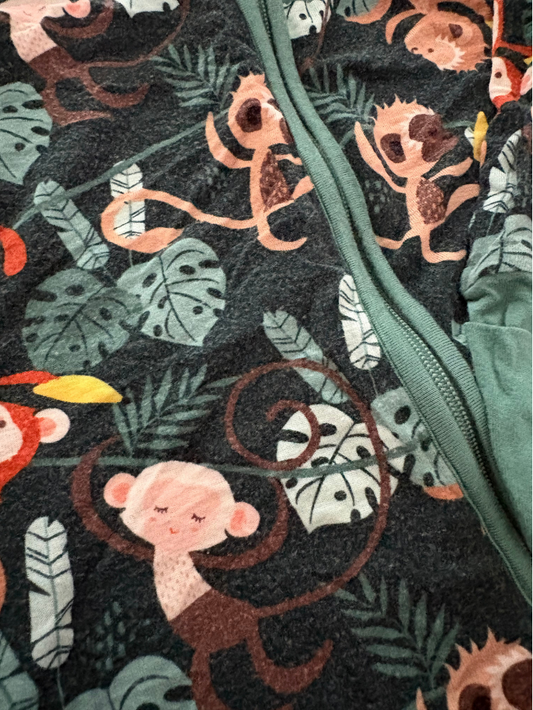 Bamboo Zipper Onesie - Size 12-18 Months (Little Sleepies)