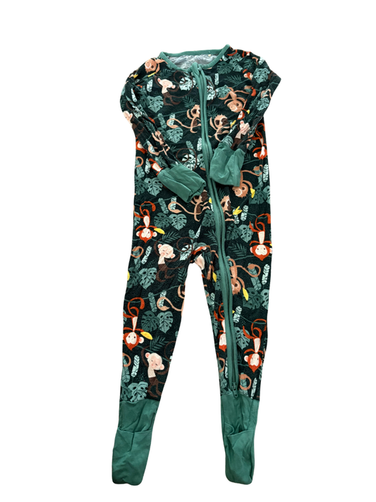 Bamboo Zipper Onesie - Size 12-18 Months (Little Sleepies)