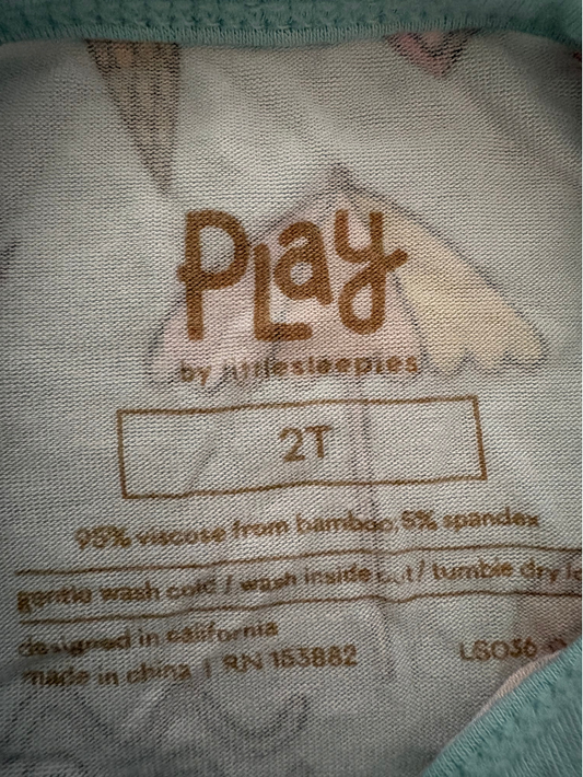 Bamboo Ruffle Sleeve Shirt  - Size 2T (Little Sleepies)