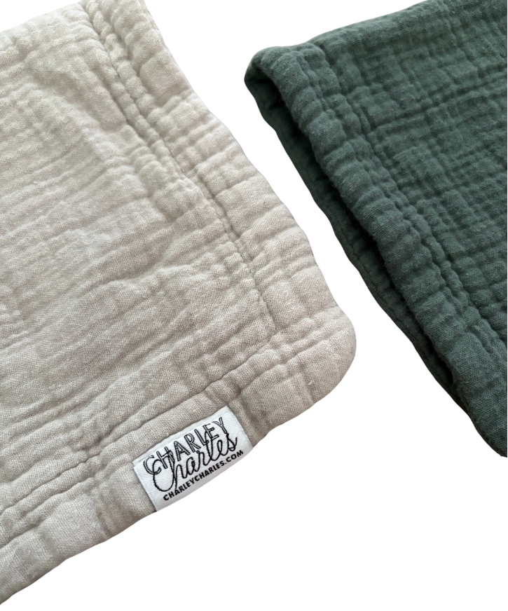 Gauze Burp Cloth Set - 2 Pack (Charley Charles)