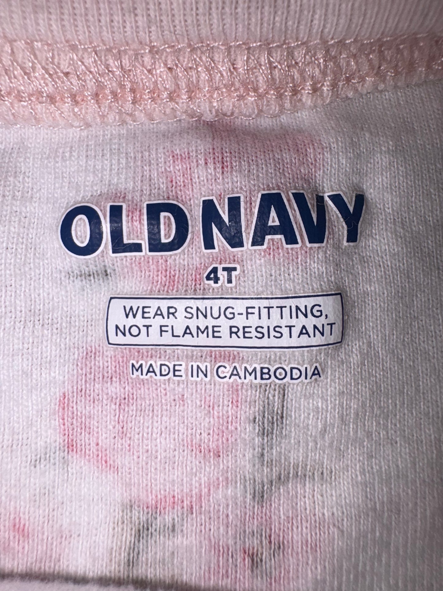 Long Sleeve Sleep Set - Size 4T (Old Navy)