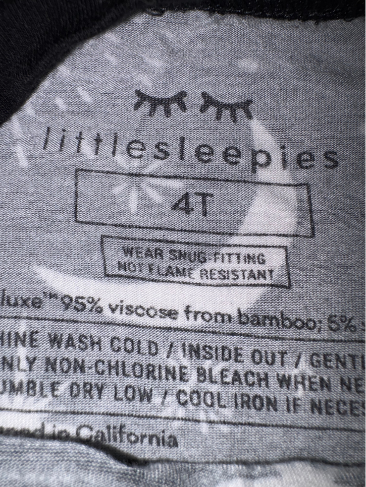 Bamboo Long Sleeve Sleep Set - Size 4T (Little Sleepies)