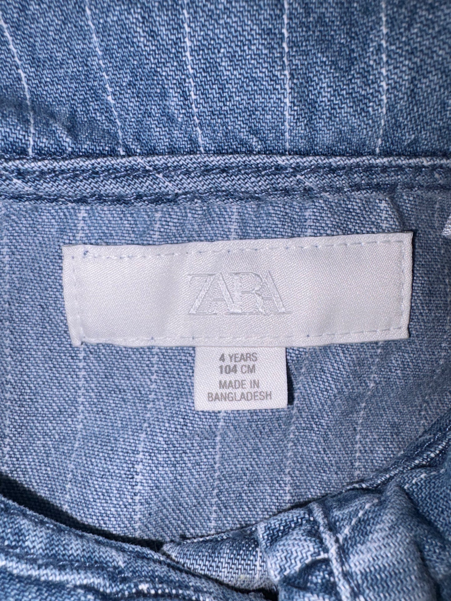 Jean Snap Dress - Size 4T (ZARA)