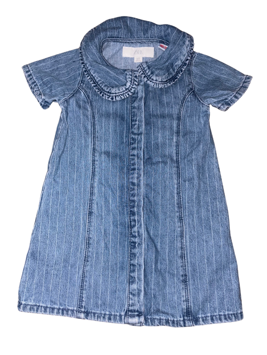 Jean Snap Dress - Size 4T (ZARA)