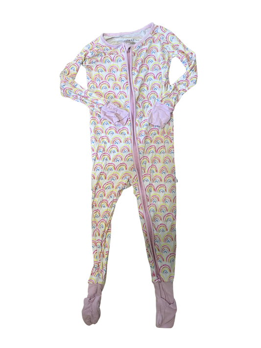 Bamboo Zipper Onesie - Size 18-24 Months (Little Sleepies)