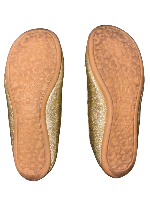 Gold Sparkle Mary Jane Flats - Size 10 (Wonder Nation)