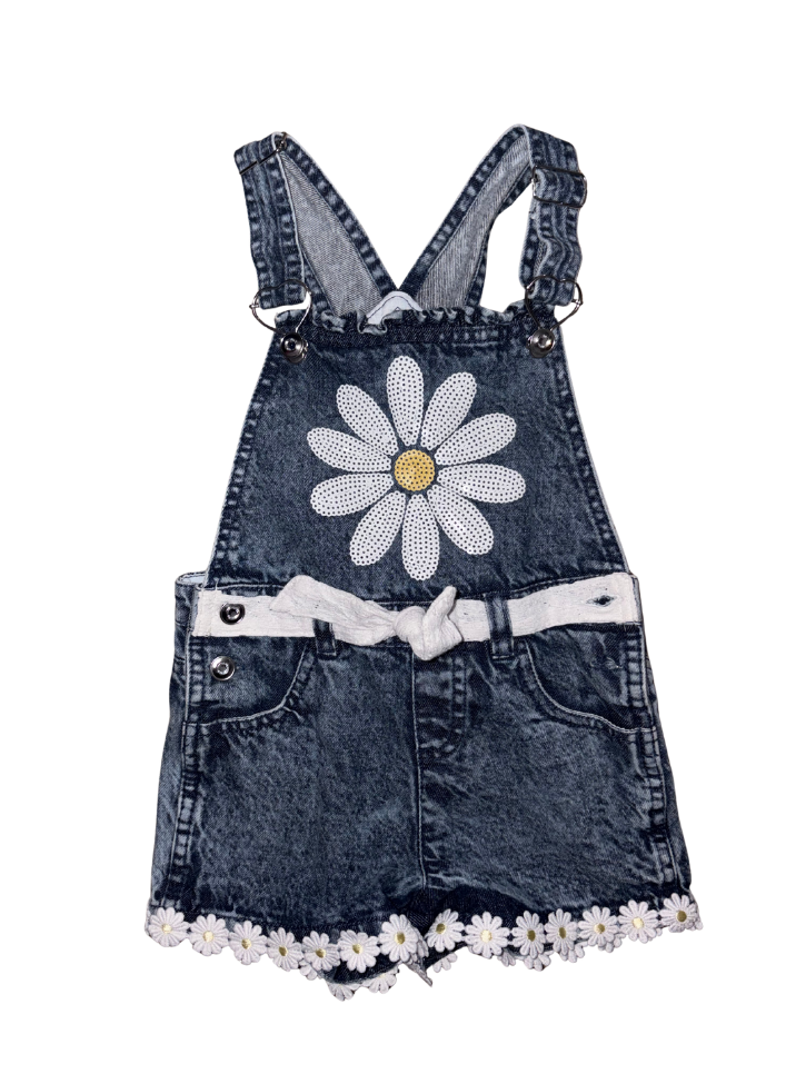 Daisy Overall Shorts - Size 5T