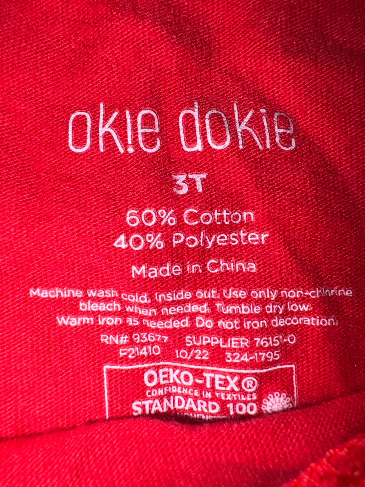 Happy Girl Shirt  - Size 3T (Okie Dokie)