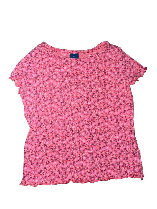 Floral Ribbed Shirt  - Size 2T (Old Navy)